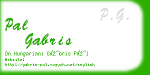 pal gabris business card